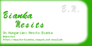 bianka mesits business card